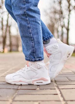 Шикарные женские стильные кроссовки "nike air jordan 6 retro".7 фото