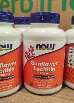 Соняшниковий лецитин, 1200 мг, сша, 100/200 шт, лецетин, ліцетин, ліцитин