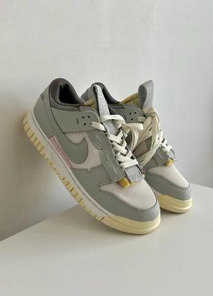 Классные женские кроссовки nike dunk low jumbo mint серые с бирюзовым оттенком