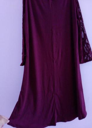 Жіноче плаття з гіпюром бордо /марсала4 фото