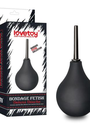 Анальная груша для клизмы 150 мл черного цвета fetish deluxe douche