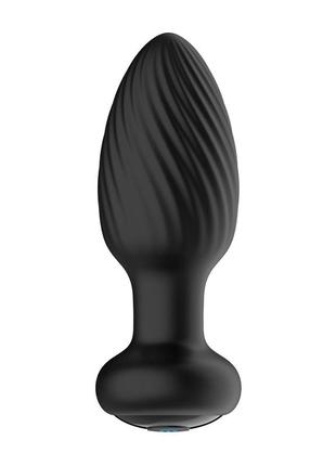 Анальная пробка nexus tornado remote control rotating butt plug - black 5