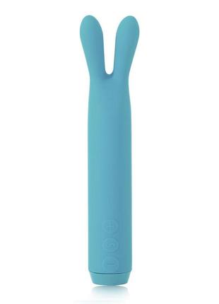 Вибратор с ушками je joue - rabbit bullet vibrator teal, глубокая вибрация