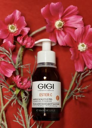 Gigi ester c mandelic & salicylic acid. джи джи пилинг миндальной 13% + салициловой кислотой 2%. разлив от 10 ml