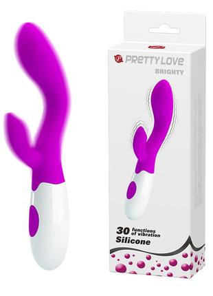 Женский вибратор-кролик для вагинально-клиторальной стимуляции pretty love brighty