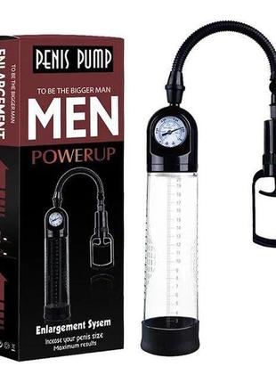 Вакуумная помпа men powerup со стрелочным манометром и ручным насосом