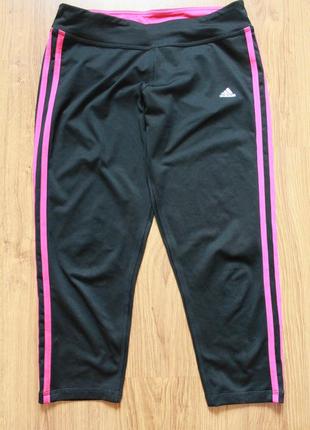 Круті спортивні бриджі капрі жіночі тайтсы фітнес adidas clima 3s ess 3/4 tight2 фото