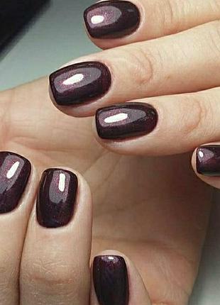 Глубокий гель-лак, марсала, с шимером