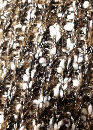 Красивый свитер зимний расцветка меланжевая белая/хаки, шерсть ламы женский размер 48-50-529 фото