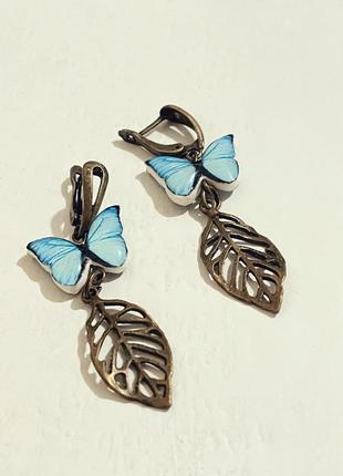 Серьги бабочки