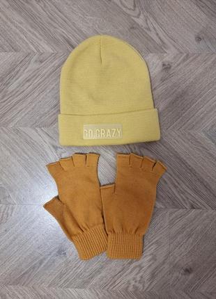 Комплект шапка та рукавиці