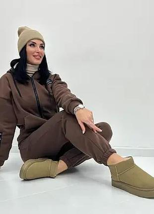 Женский  спортивный костюм на молнии 42-44. шоколад2 фото