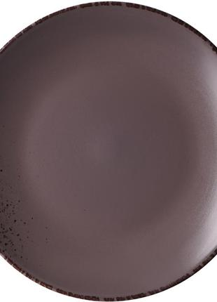 Тарілка десертна 26 см керамічна ardesto lucca grey brown ar2926gmc1 фото