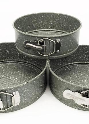 Набір форм для випікання торта (d-18 см, d-20 см, d-22 см) 3 шт a-plus 0034