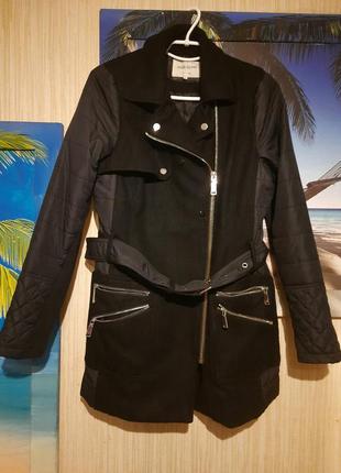 Стильна подовжена курточка з натуральної шерсті / пальто river island