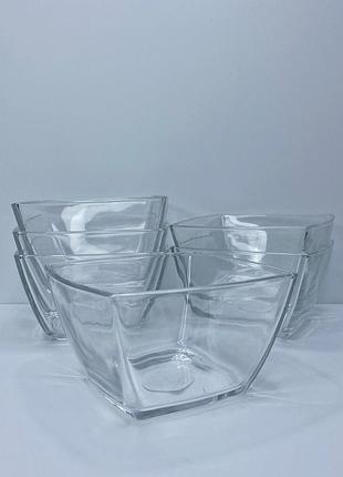 Набір салатників pasabahce tokyo 125*125 мм квадратні 6 штук 53056