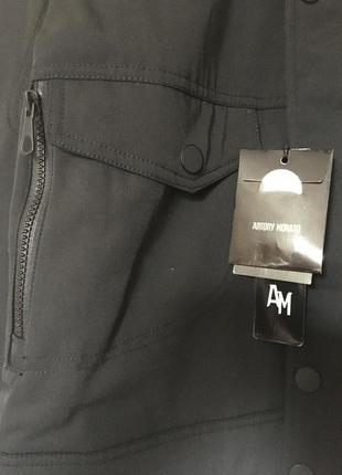Куртка мужская черная демисезонная воротник стойка antony morato, италия7 фото