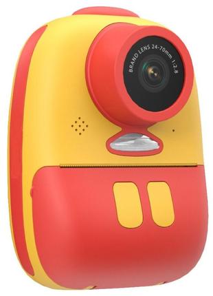 Фотоапарат дитячий з моментальним друком жовто-червона9 фото