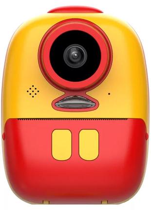 Фотоапарат дитячий з моментальним друком жовто-червона4 фото