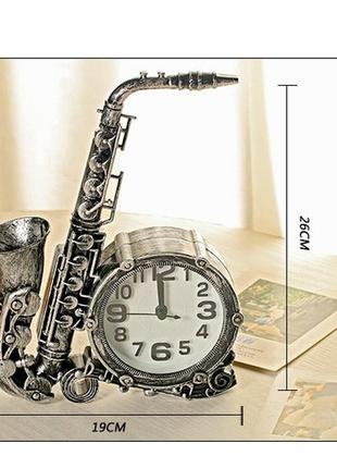 Часы будильник саксофон1 фото