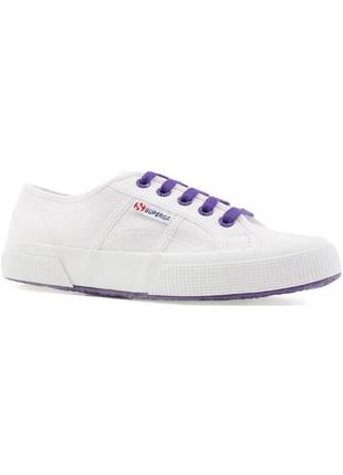 Кросівки жіночі superga 2750 cotcontrastu біло-фіолетові 39.5 eu