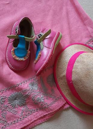 Кожанные ортопедические туфельки/сандалии для девочки