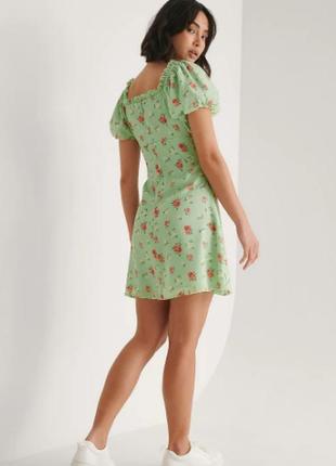 Женское платье мини na-kd frilled mini dress rose green eu 422 фото