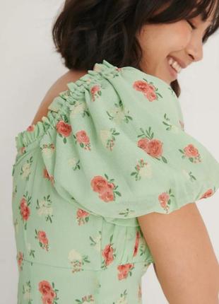 Женское платье мини na-kd frilled mini dress rose green eu 424 фото
