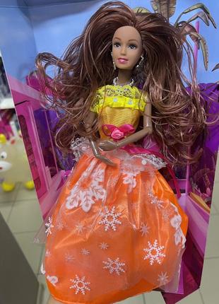 Кукла принцесса бала барби длинными волосами красивое платье2 фото