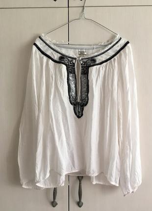 Винтажная блуза в фольклорном стиле noa noa3 фото