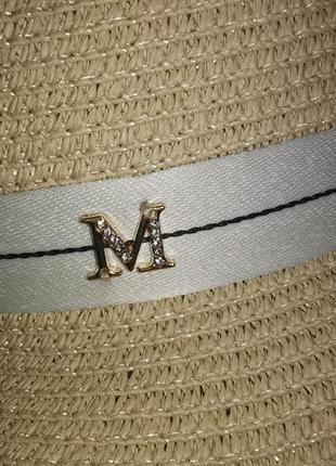 Шляпа солнцезащитная летняя женская канотье бежевая5 фото