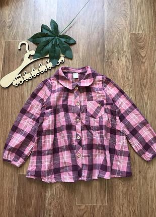 Крута сорочка туніка в клітку tu 2-3 роки