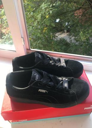 Кеды puma vikky platform ribbons4 фото