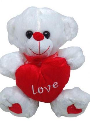 Мʼяка іграшка “ведмедик з серцем”, підсвічування, 23 см
