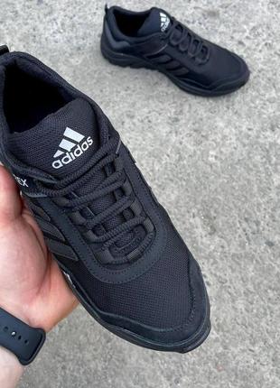 Мужские кроссовки осень весна adidas terrex натуральный нубук и водонепроницаемая кордура черные5 фото