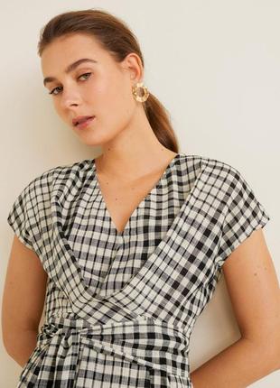 Хлопковое платье в клетку