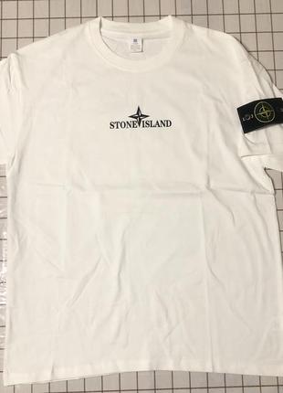 Футболка stone island белая