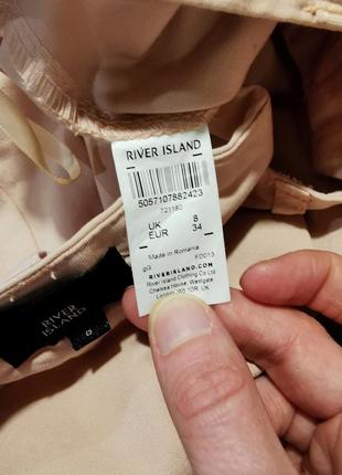 Кюлоти висока талія посадка штани штани прямі river island коттон бавовна4 фото