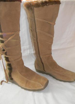 Жіночі замшеві чоботи fiore р. 39(6) дл.ст 26,5 см