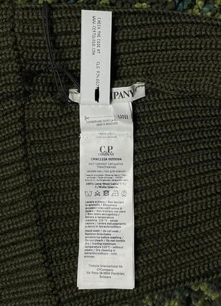 Шапка c.p. company merino wool goggle beanie olive (new) | original5 фото