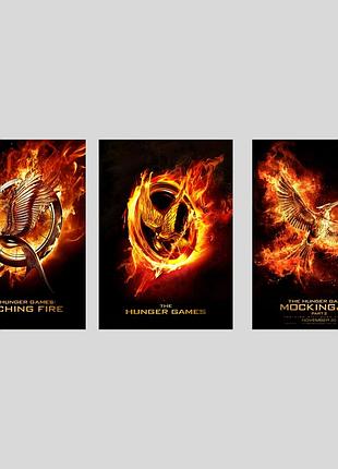 Постер фільму the hunger games / голодні ігри / а3, 3 шт