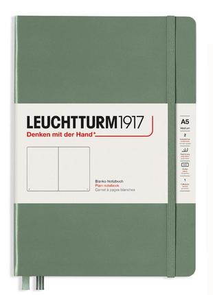 Блокнот leuchtturm1917 smooth colours, средний, olive, чистые листы (365488)1 фото