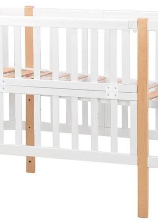 Кровать babyroom луна 120x60 набор 80x60 белый / натуральный