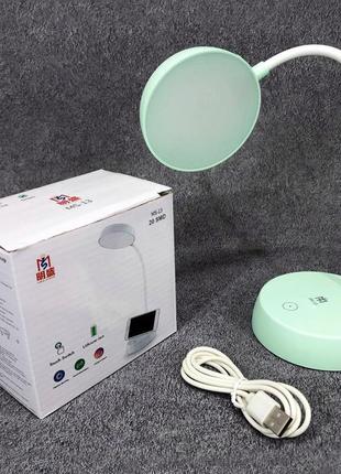 Настольная аккумуляторная лампа ms-13, usb светильник, аккумуляторная настольная лампа. цвет: зеленый ve-338 фото
