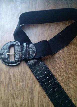 Стильный широкий стрейчевый пояс ремень