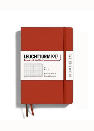 Блокнот leuchtturm1917, средний, мягкая обложка, fox red, точка (367266)