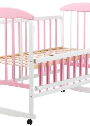 Кровать наталка обро откидной бок ольха бело-розовая2 фото