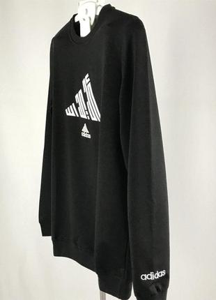 Мужской брендовый свитшот adidas (адидас) весенний осенний черный турция. кофты свитшоты. мужская одежда8 фото