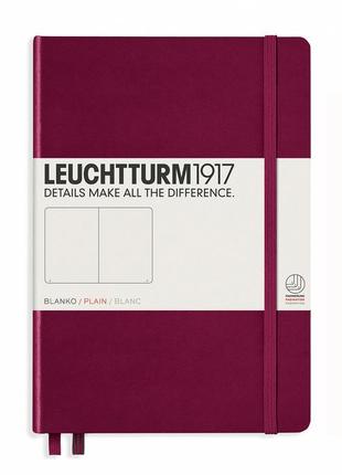 Блокнот leuchtturm1917 средний, винный, чистые листы (359697)