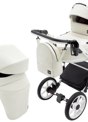 Коляска 2 в 1 bair kiwi white eco bkw-24 слоновая кость